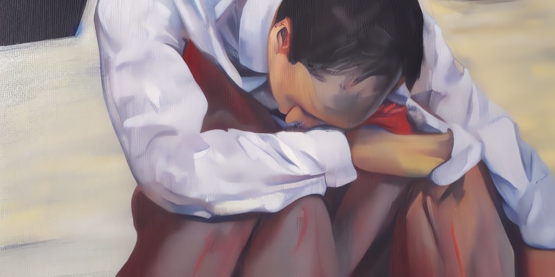 frustrated worker, painting - Stable Diffusion